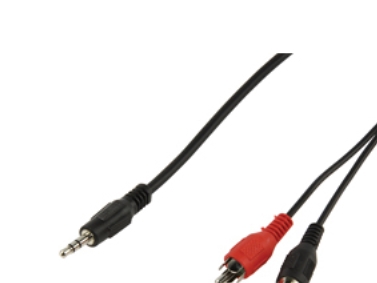 Valueline Cable-458/5, 3.5Mm, Hanstik, 2 X Rca, Hanstik, 5 M, Sort