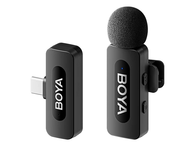BOYA BY-V10 (V2.0), Fastklämbar mikrofon, 20 - 16000 hz, 80 dB, Trådlös, USB, 100 m | TV, Ljud & Bild - Hörlurar & Mikrofoner | GameStuff