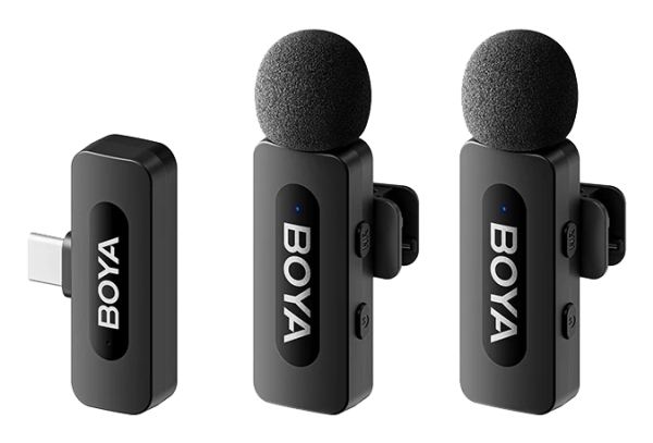 BOYA BY-V20 (V2.0), Clip-on mikrofon, 20 - 16000 Hz, 80 dB, Trådløs, USB, 100 m