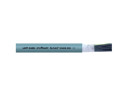 LAPP 1026706/100 Hinausketjun kaapeli ÖLFLEX® CHAIN 809 18 G 0,5 mm² Harmaa 100 m