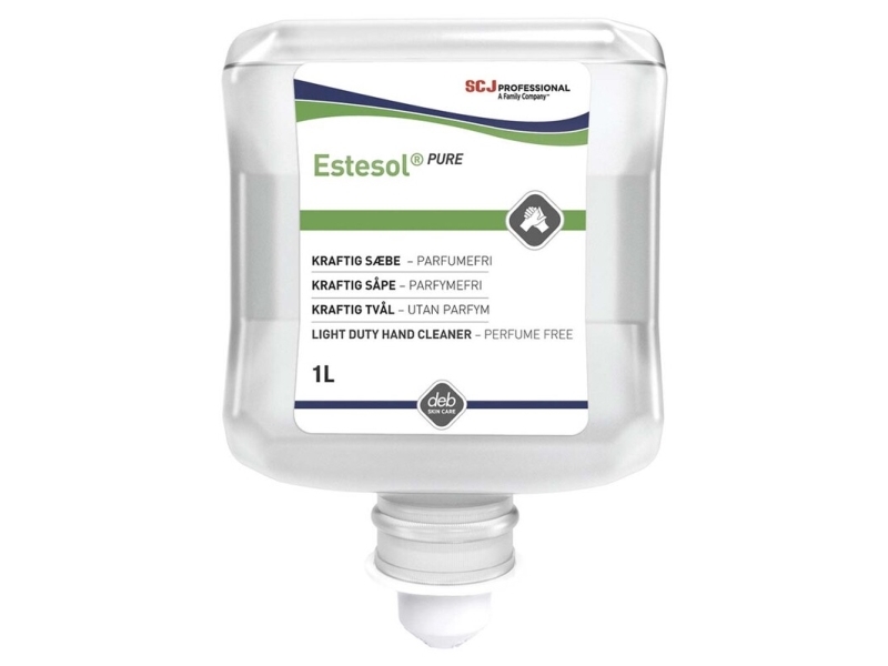 Cremesæbe Estesol Lotion Pure Blomstermærket Uden Farve/Parfume Til Dispenser 1 Ltr.