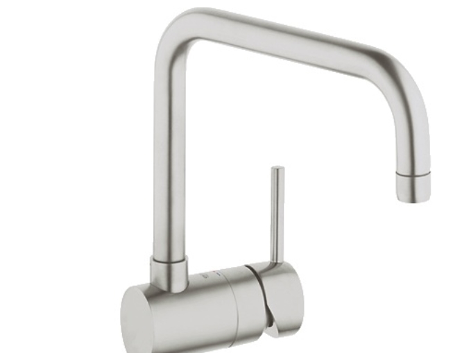Grohe Minta, Edelstahl, Hebelgriffe, Einzelbild, Keramik, 4,6 Cm, 360°