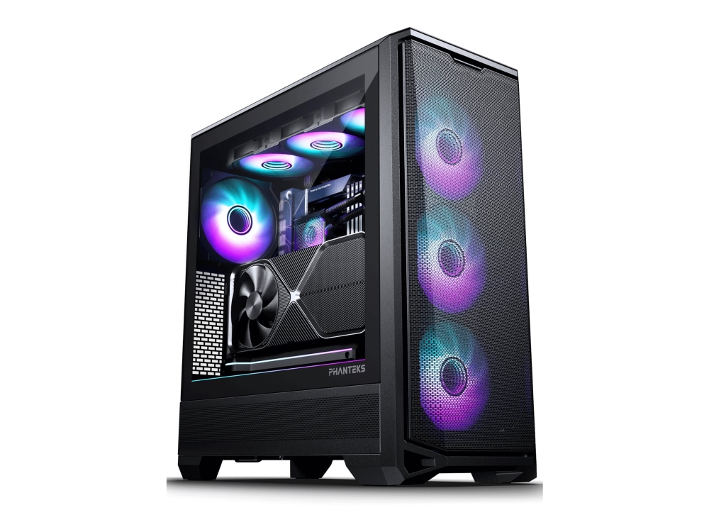 Phanteks Eclipse G400a - Mid Tower Gaming - Atx - Sidepanel Med Vindue (Hærdet Glas) - Ingen Strømforsyning (Atx) - Sort Satin - Usb/Lyd