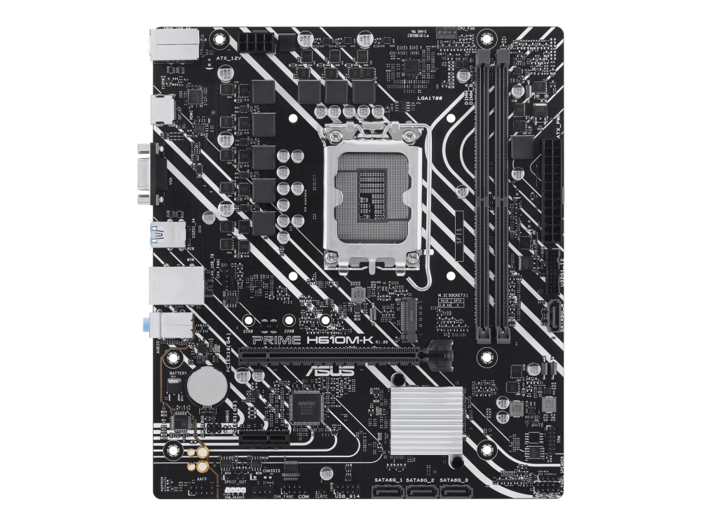 Asus Prime H610m-K, Intel, Lga 1700, Intel Celeron , Intel Core I3, Intel Core I5, Intel Core I7, Intel Core I9,..., Ddr5-Sdram, 96 Gb, Dimm