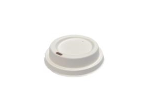 Getränkedeckel Bagasse Ø90xh15mm Für Kaffeetassen Weiß,20 Ps X 50 Stück/Crt