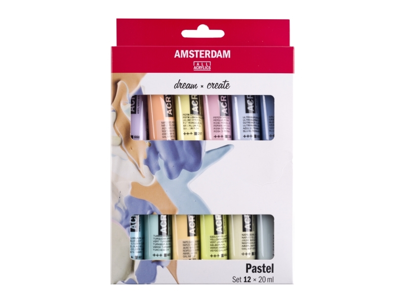 Amsterdam Standard Series acrylic paint pastel set 12 x | Skola & Hobby - Konstmaterial - Akryl & Akvareller | GameStuff