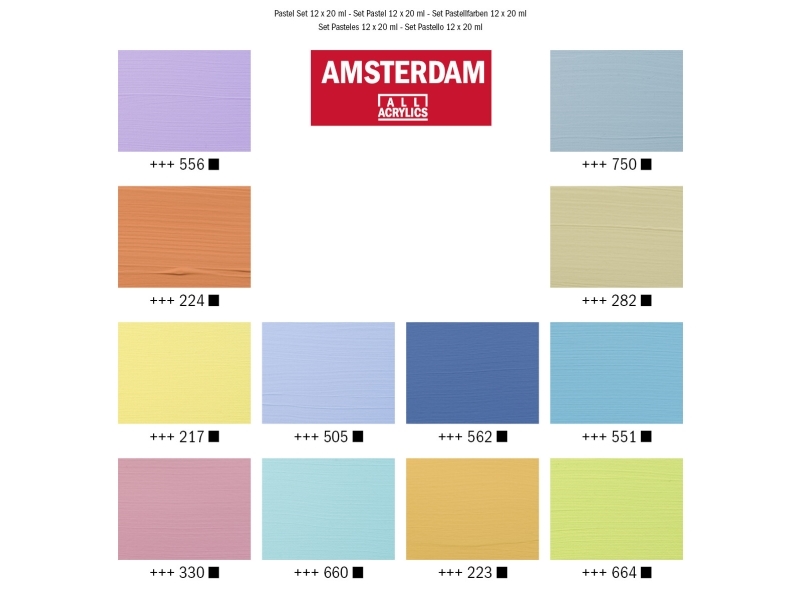 Amsterdam Standard Series akrylmaling pastelsæt | 12 stk