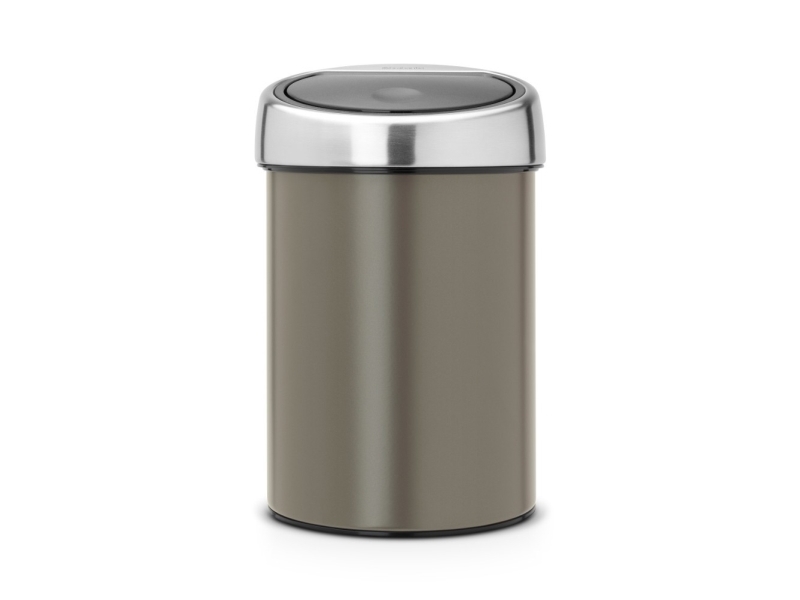 Brabantia 364464, 3 L, Rund, Kunststoff, Edelstahl, Metallisch, Platin, Kunststoff, Manuell
