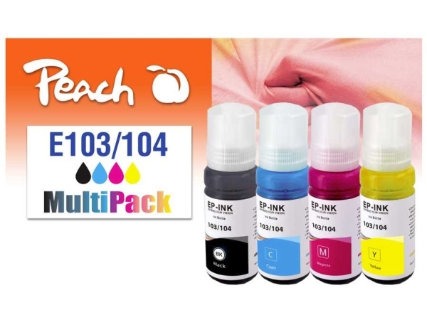 Peach 321330, Standard Udbytte, Sort, Blå, Magenta, Gul, 70 Ml, 70 Ml, 4 Stk, Multipakke