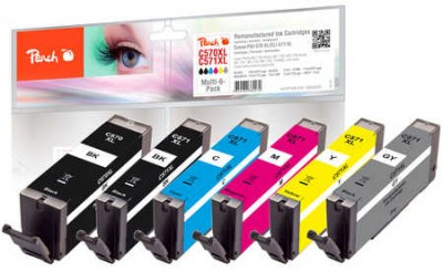 Peach 320525, Højt (Xl) Udbytte, Sort, Blå, 22 Ml, 11 Ml, 6 Stk, Enkelt Pakke