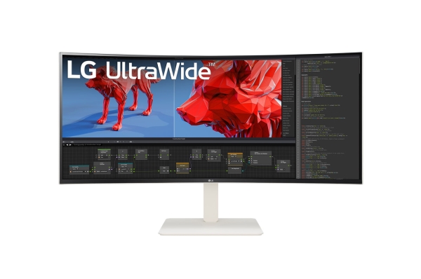 LG 38BR85QC-W, 96,5 cm (38), 3840 x 1600 pixel, UltraWide Quad HD+, LCD, 1 ms, Hvid