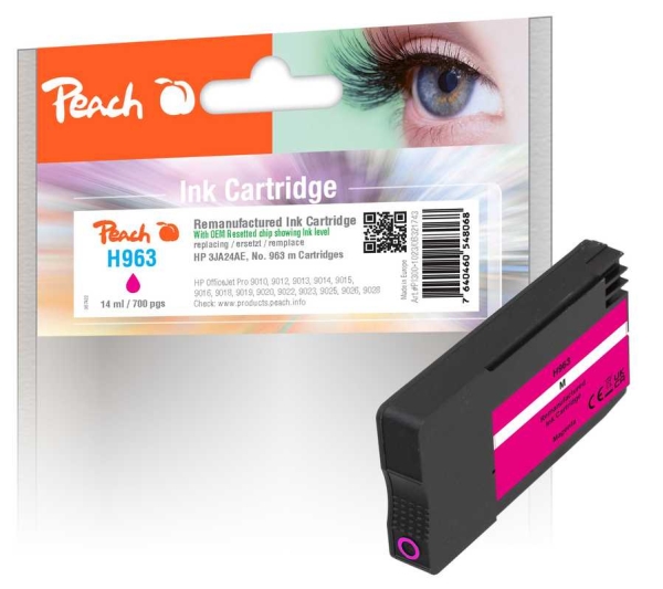 Peach 3Ja24ae, Magenta, 14 Ml, 1 Stk, 700 Sider, Enkelt Pakke