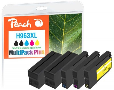 Peach Pi300-1032, Hohe (Xl-) Ausbeute, Schwarz, Cyan, Pink, Gelb, 58 Ml, 27 Ml, 5 Stück(E), Multipack