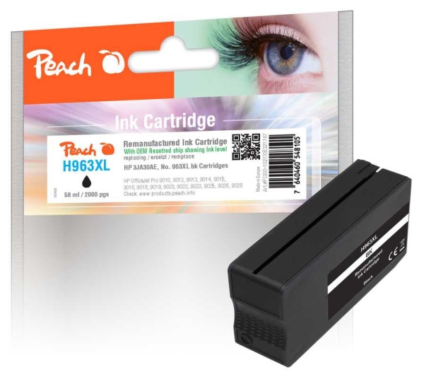 Peach Pi300-1027, Hohe (Xl-) Ausbeute, Schwarz, 58 Ml, 1 Stück(E), 2000 Seiten, Einzelpackung