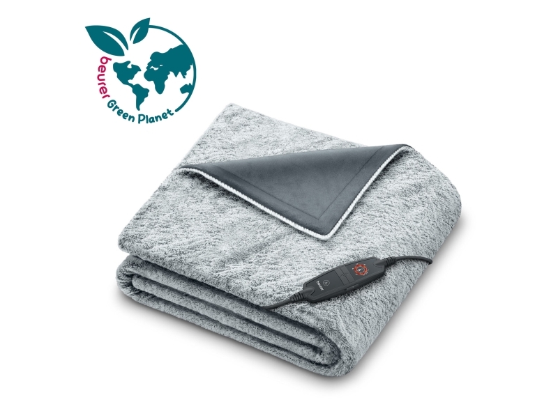 Beurer HD 75 Green Planet Varmeplaid 180x130cm. grå | N - A | GameStuff