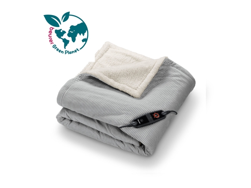 Beurer HD 81 Green Planet Värmefilt 180x130cm. ljusgrå | Julklapp till familjen - Mamma | GameStuff