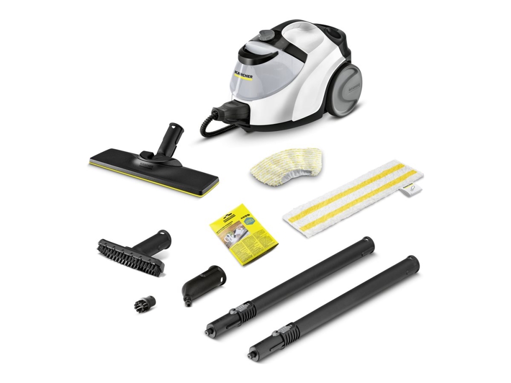 Kärcher Sc 5 Easyfix Iron Plug, Zylinder-Dampfreiniger, 1,5 L, Schwarz, Weiß, 50 Cm, 100 Cm, 6 M