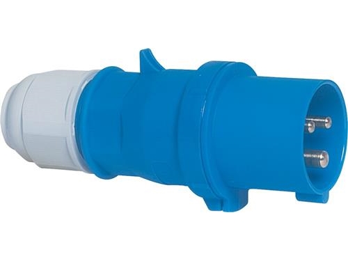 Bals Cee-Stecker 16A 230V Rechtsdrehend H6 3-Polig Blau, Ip44, Schraubenlose Schnellkupplung, Polyamid