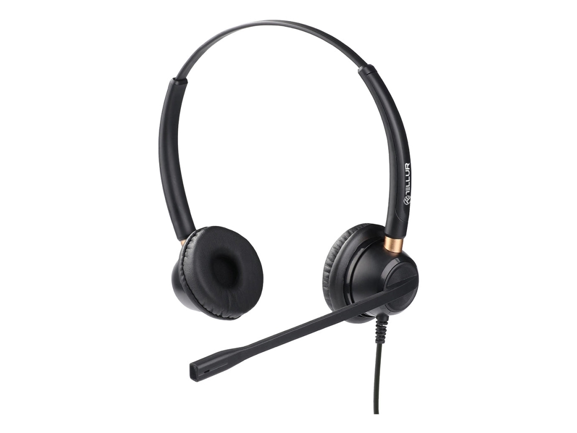 Tellur Voice 520N, Ledningsført, 150 - 10000 Hz, Headset, Sort