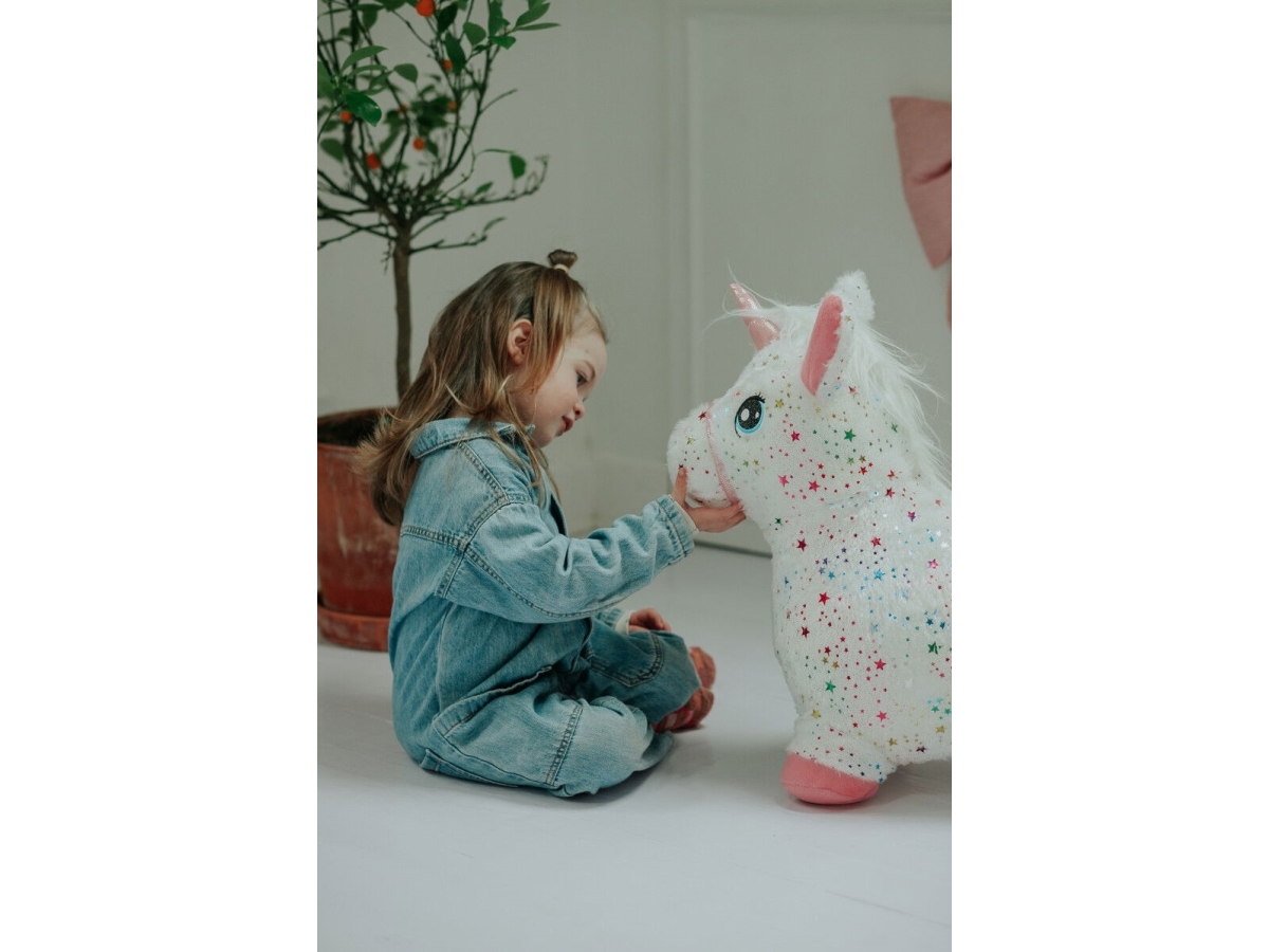 KREA Hop And Bounce Plush Horse, Rainbow | Leksaker - För dom minsta - Gunghästar och hoppdjur | GameStuff