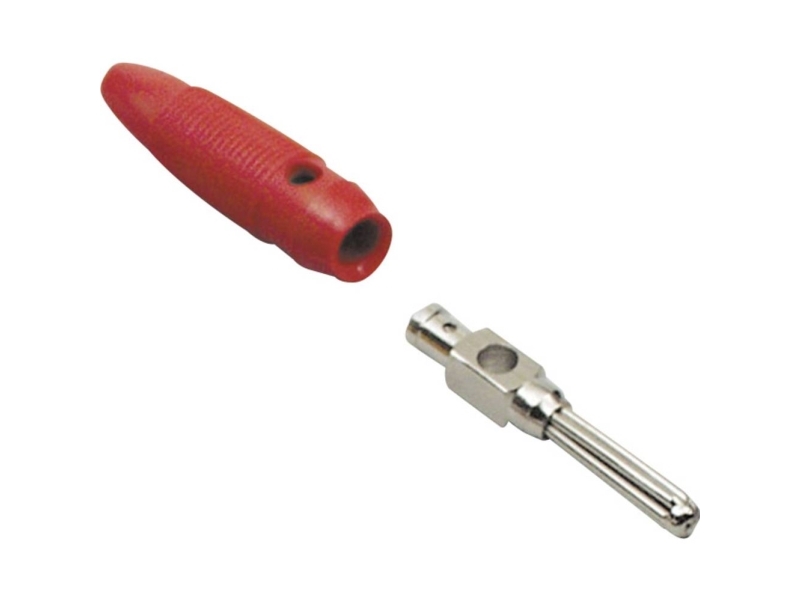 Tru Components Bananstik Stik, Lige Stift-Diameter: 4 Mm Rød 1 Stk