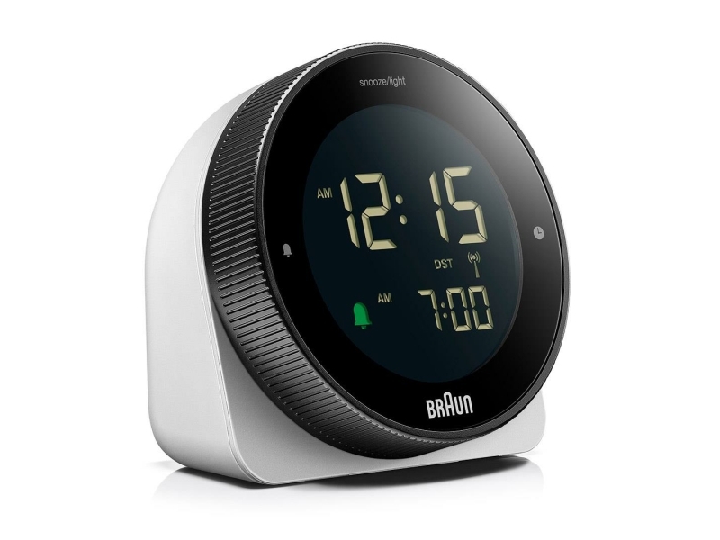 Braun BC24W-DCF, Bord, Radiostyret ur, Rektandel, Sort, Hvid, LCD, Grøn/hvid
