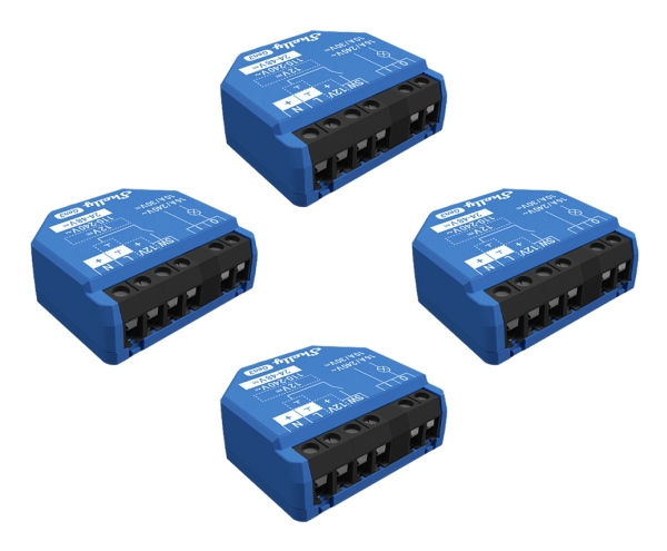 Shelly 1 Gen3 (4-pack) | Huset - Husautomatisering | GameStuff