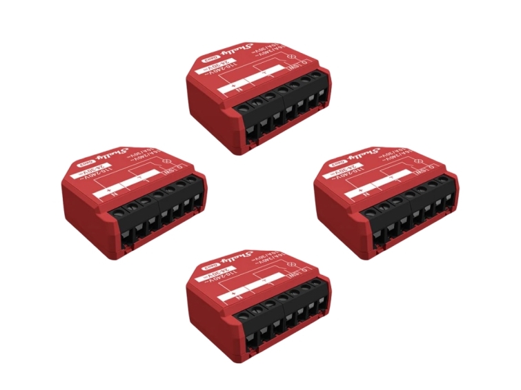 Shelly 1PM Gen3 (4-pack) | Huset - Husautomatisering | GameStuff