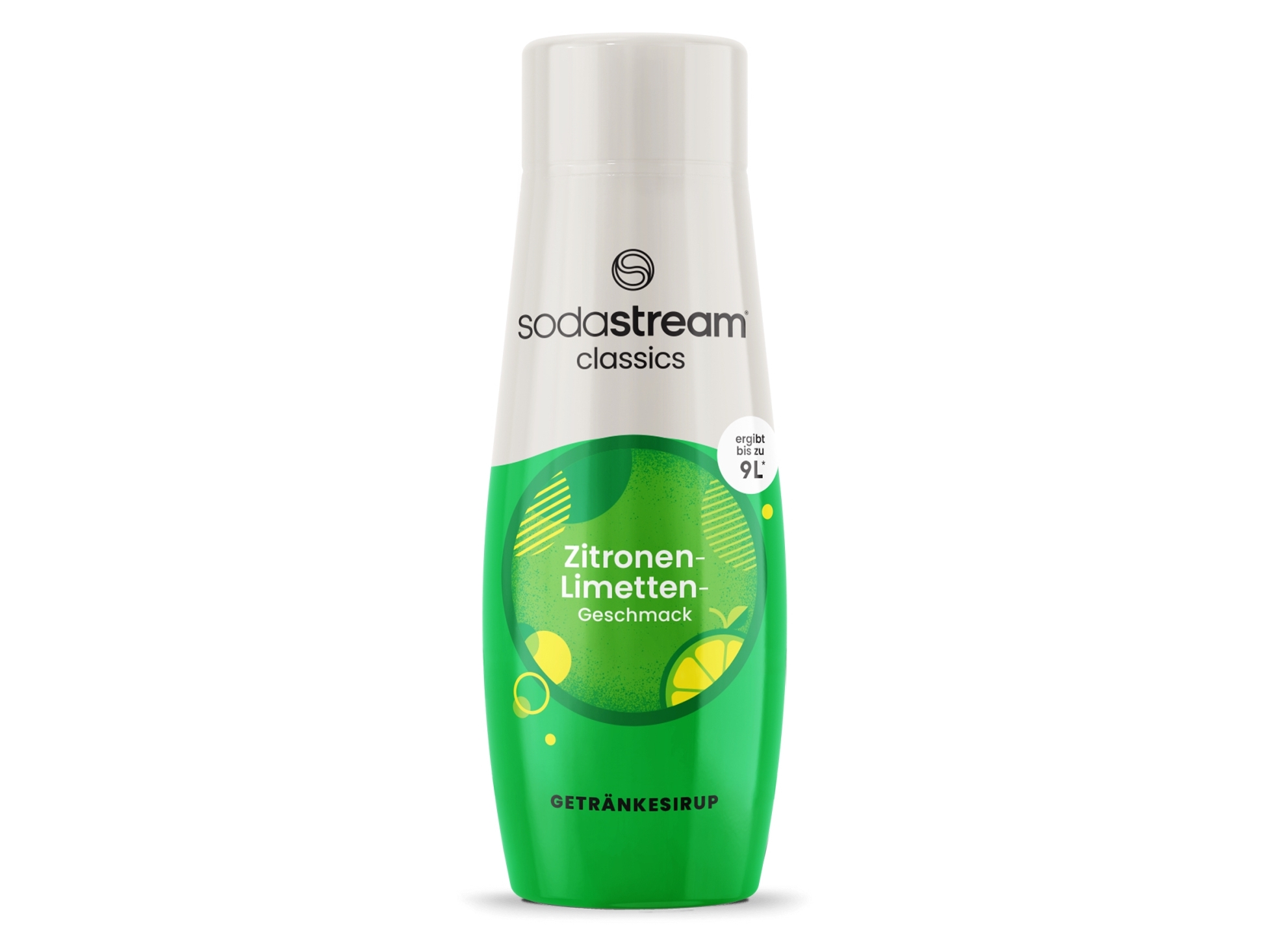 Sodastream 1424226490, Karboniseret Sirup, Grøn, Grå, Gul, Citron, Lime, 440 Ml, 9 L, 1 Stk