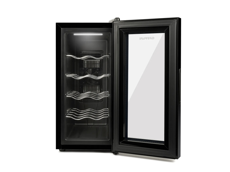 G3 Ferrari RISERVETTA 10, Termoelektrisk Vinkjøler, Frittstående, 10 flasker, E, Innebygd lys, Sort