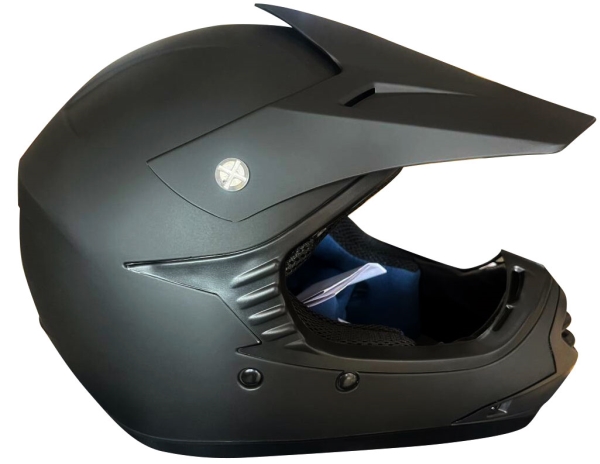 Kids Crosser hjälm Matt Black storlek XL Ny modell | Utomhusleksaker - Gå / Löpande fordon - Hjälmar | GameStuff