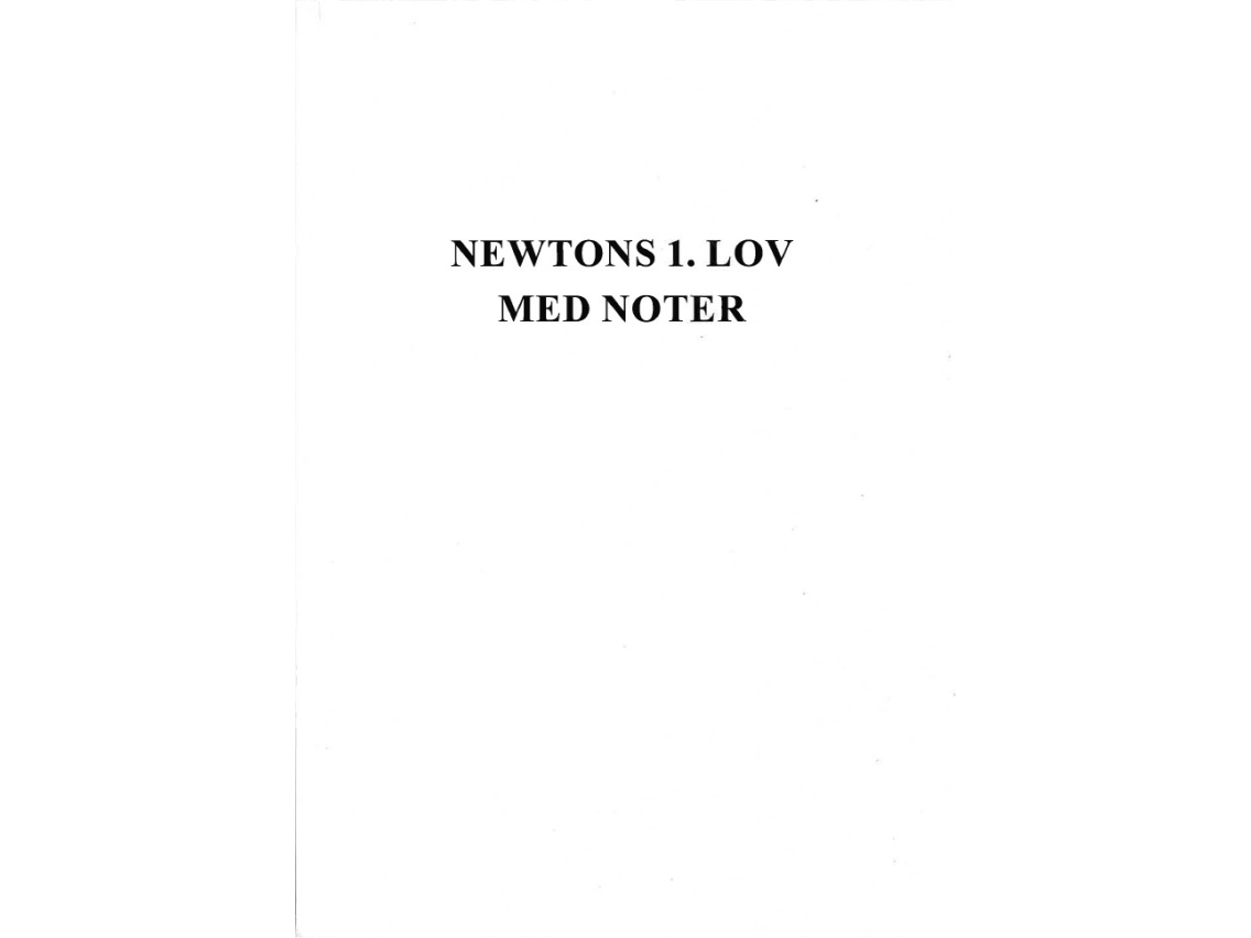 Newton 1 Med Noter | Jan Aist Olsen | Sprache: Dänish