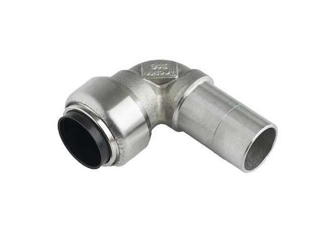 Roth Vinkel 90° 18 Mm Muffe/Nippel Rustfri Stål