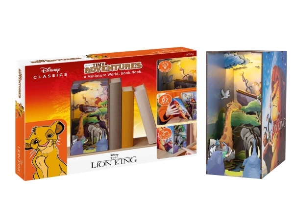Revell Tiny Adventures - Disney The Lion King, Model af passagerskib, Monteringssæt, Disney The Lion King Book Nook - Magical Miniature World for your Bookshelf Add a special touch to..., Ethvert køn, Træ, Disney