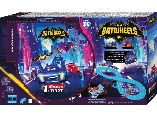 Carrera 20063047, Set med racerbil och bana, Batwheels Time for Action, 3 år, Flerfärgad | Leksaker - Radiostyrda leksaker - Bilbanor | GameStuff