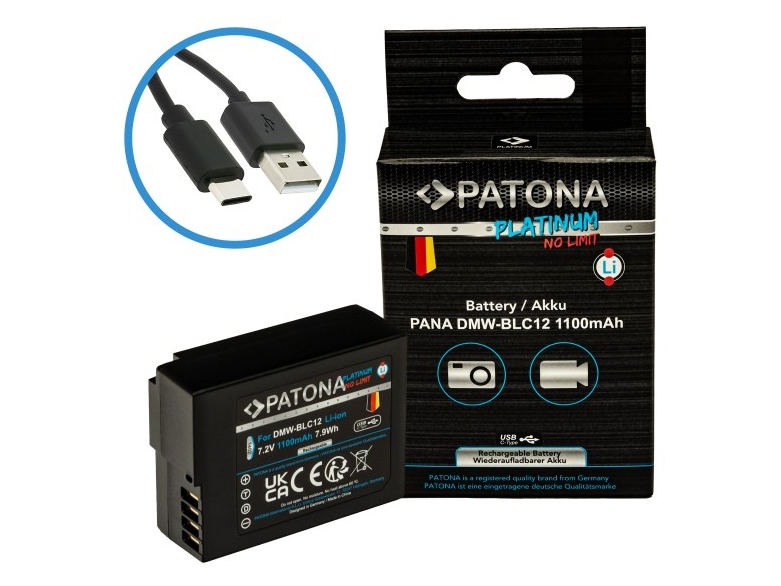 Patona 1402, Panasonic, 1100 Mah, 7,2 V, Lithium-Ion (Li-Ion)