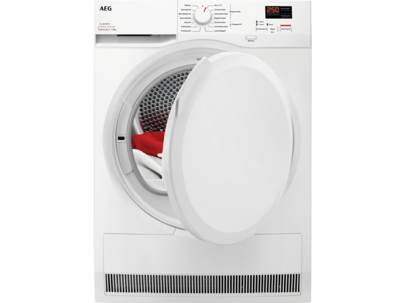 Aeg Series 7000 Tr7c40588, Freistehend, Frontlader, Wärmepumpe, Weiß, Tasten, Rechts