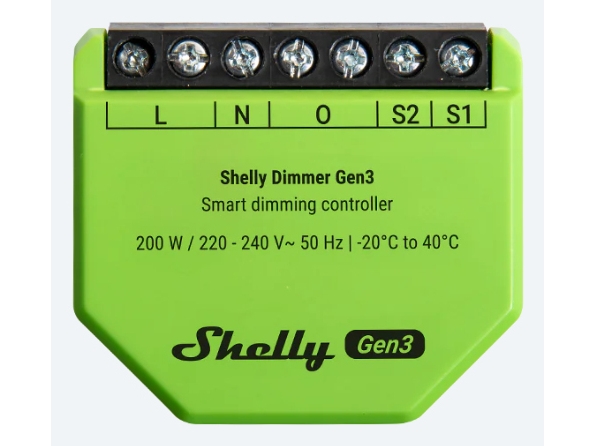 Shelly Dimmer Gen3 - Smart dimningskontroll | Ljuskällor - Dimmer & dimmer & dimmerutrustning | GameStuff