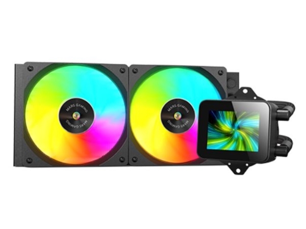 Mars Gaming Mlvision240, Alt-I-En Væskekøler, 12 Cm, 800 Rpm, 2300 Rpm, 27,2 Blæser, Sort