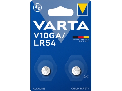 Varta V10GA, Engångsbatteri, LR54, Alkalisk, 1,5 V, 2 styck, Blå, Stål | EL Artiklar - Batteri - Övriga batterier | GameStuff