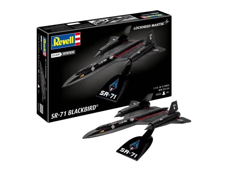 Revell 03652, Flugzeug, Montagesatz, 1:110, Lockheed Sr-71 Blackbird, Junge, Kunststoff