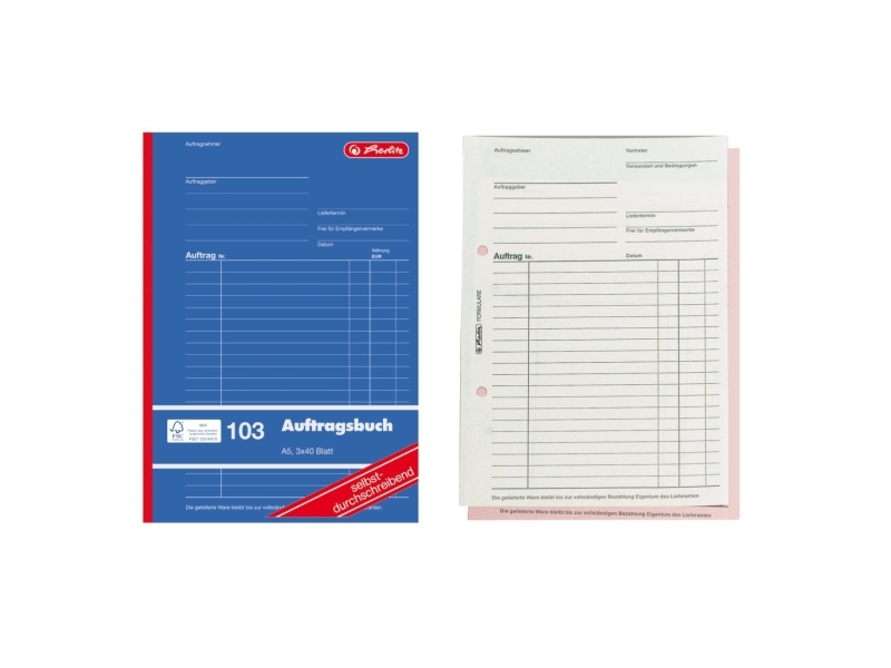 Herlitz 880534, Blå, Vit, Gul, A5, 40 sidor, 3 styck | Papper & Emballage - Block & Post-It - Blanketter & bokföring | GameStuff