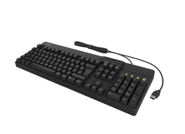 KeySonic KSK-8040U-CR, Fullstor (100 %), Kabel, USB, Membrantangentbrytare, Svart | Kontorsmaskiner - POS (Point of sale) - Magnet kortläsare | GameStuff