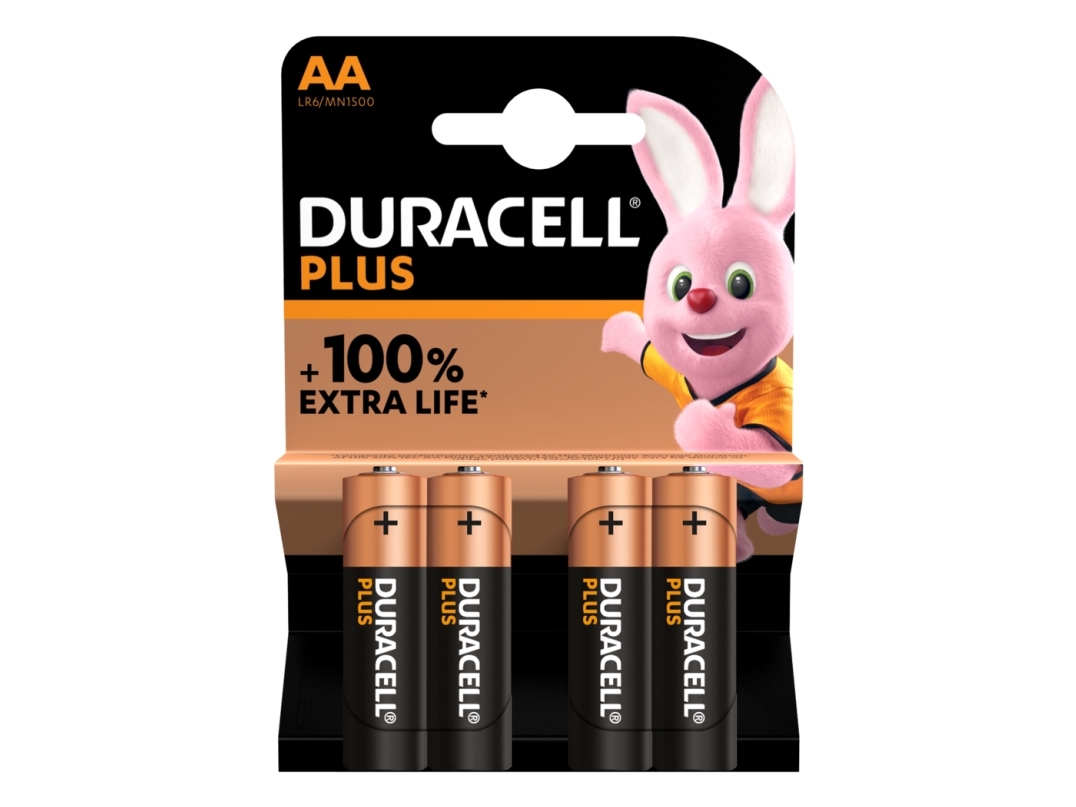 Batterie, Duracell Plus Power, Aa-Alkaline - 4 Stück/Packung