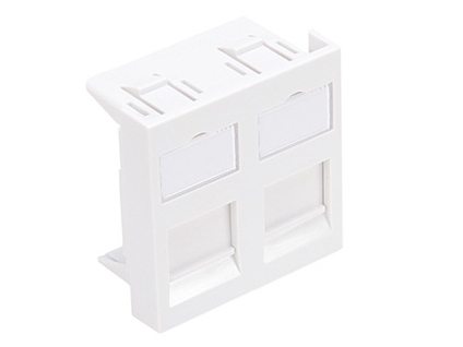 Datauttagsplan mosaik för 2 x Leviton keystone-kontakter vit | EL Artiklar - Andra EL - Pluggar och uttag | GameStuff