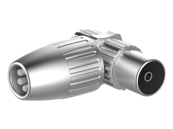 Sinox SOV01522, Honkoppling, 90°, Rostfritt stål, Metall, Upphängbar förpackning, 1 styck | Datortillbehör - Kablar & adaptrar - Bildkablar | GameStuff