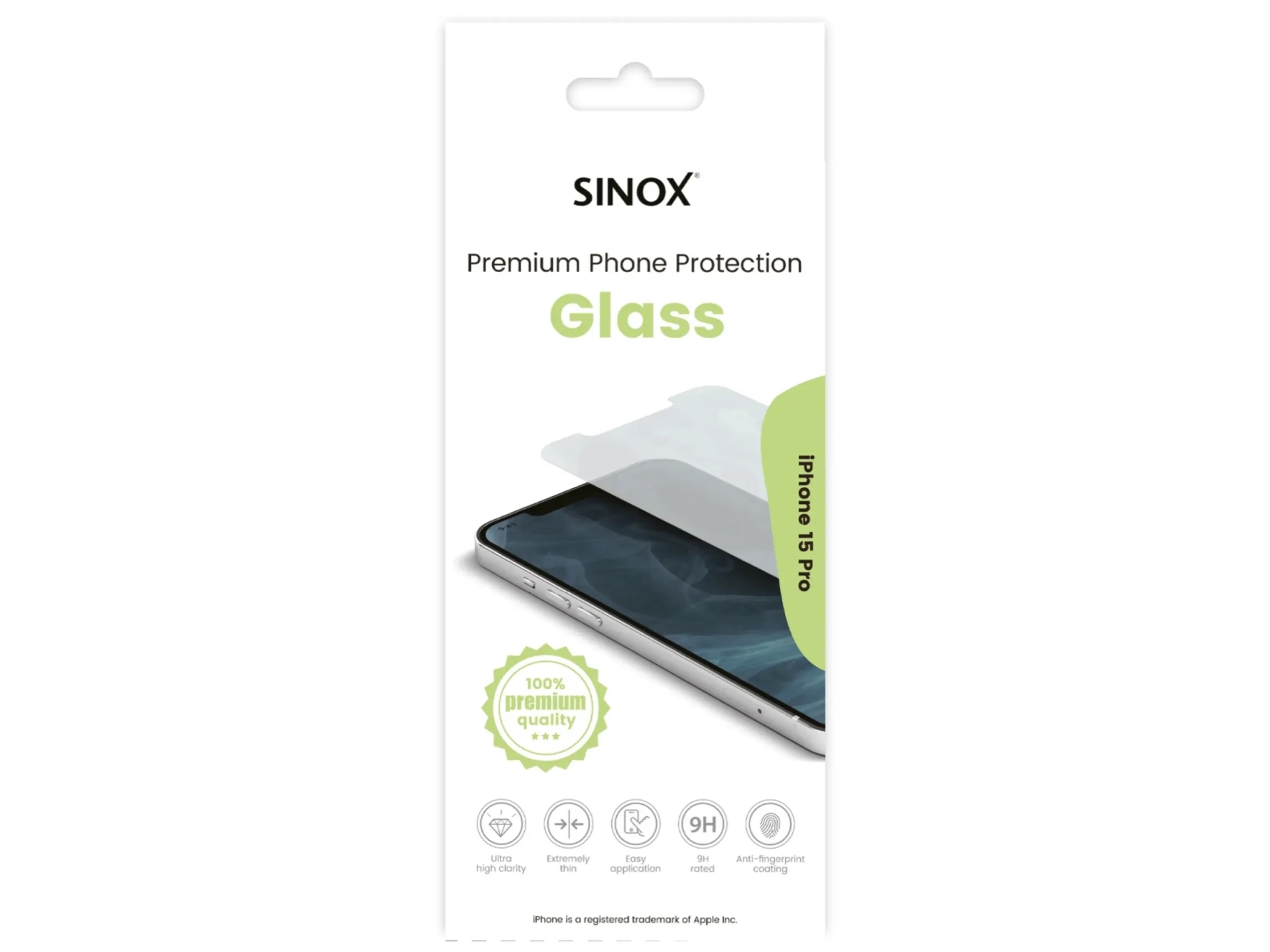 Sinox SOE9102, Apple, iPhone 15 Pro, Reptålig, Transparent, 1 styck | Tele & GPS - Mobil tillbehör - Övriga tillbehör | GameStuff