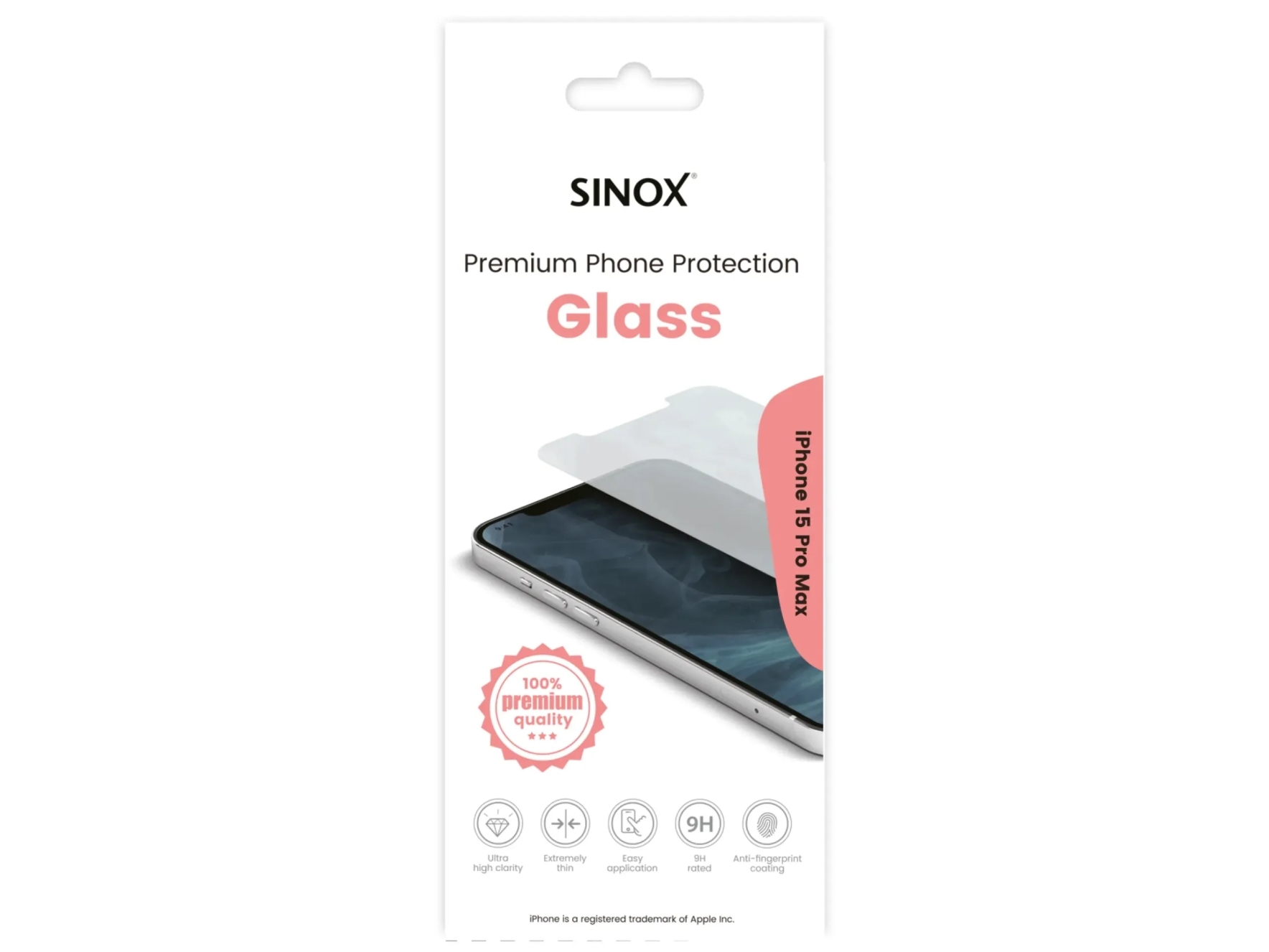 Sinox SOE9103, Apple, iPhone 15 Pro Max, Reptålig, Transparent, 1 styck | Tele & GPS - Mobil tillbehör - Övriga tillbehör | GameStuff