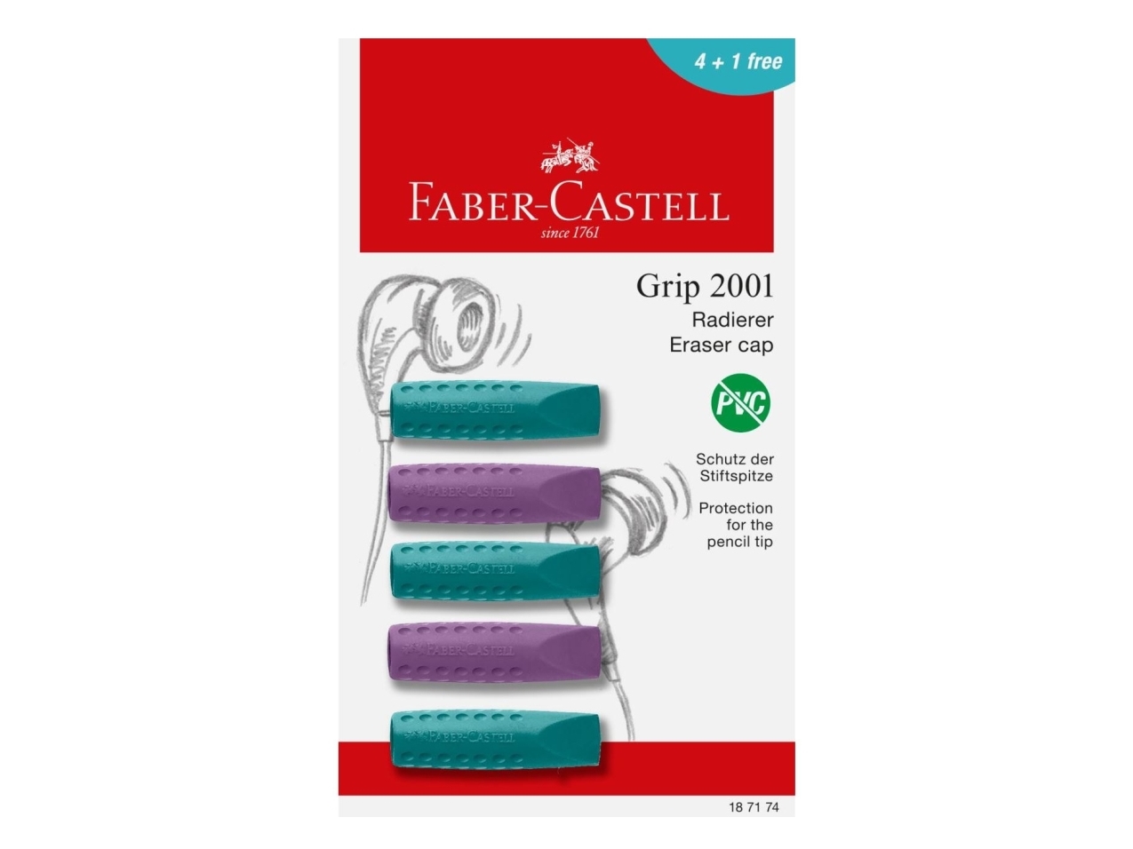 Rubber Grip 2001 Cosmic Faber-Castell Overlay Blister