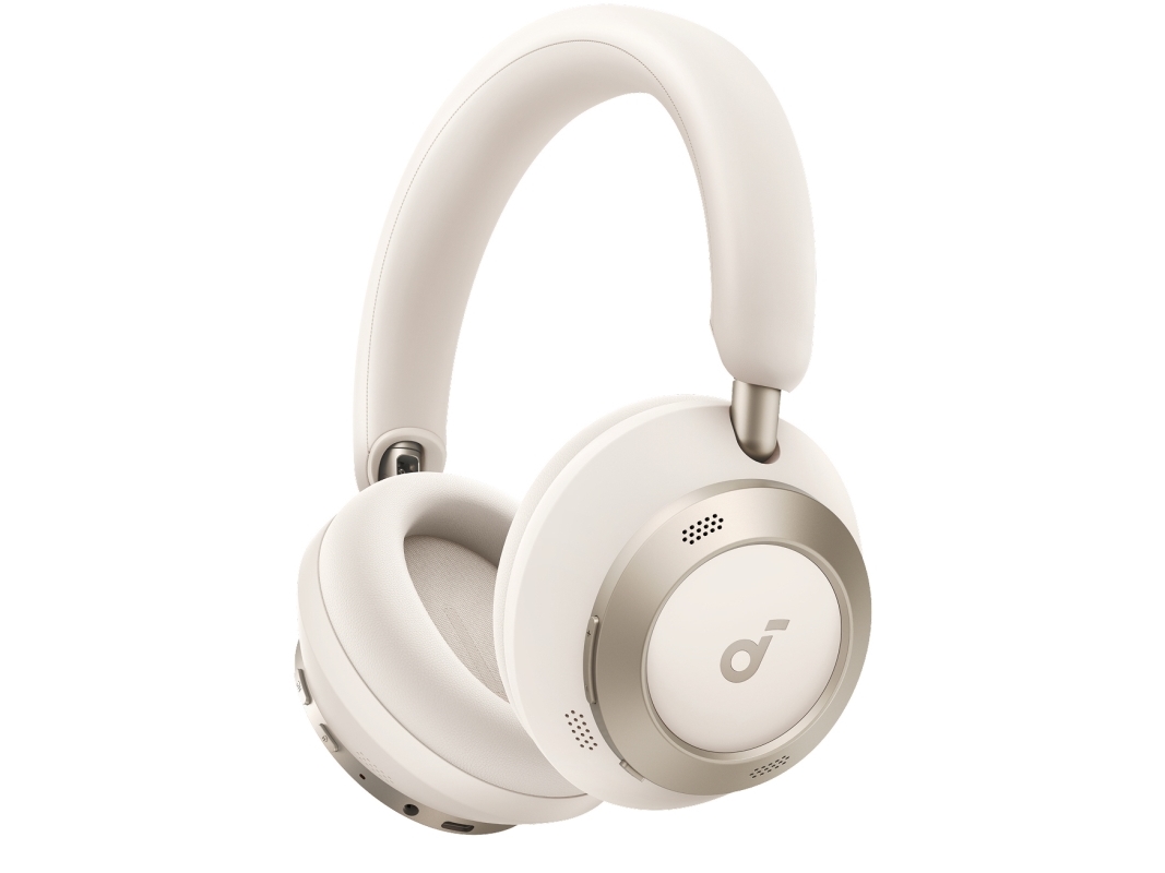 Anker Soundcore Space One Pro, Kabel & Trådløs, Opkald/Musik, 286,2 G, Headset, Hvid